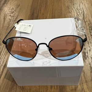 Joe’s Round Black Sunglasses with Blue Lenses